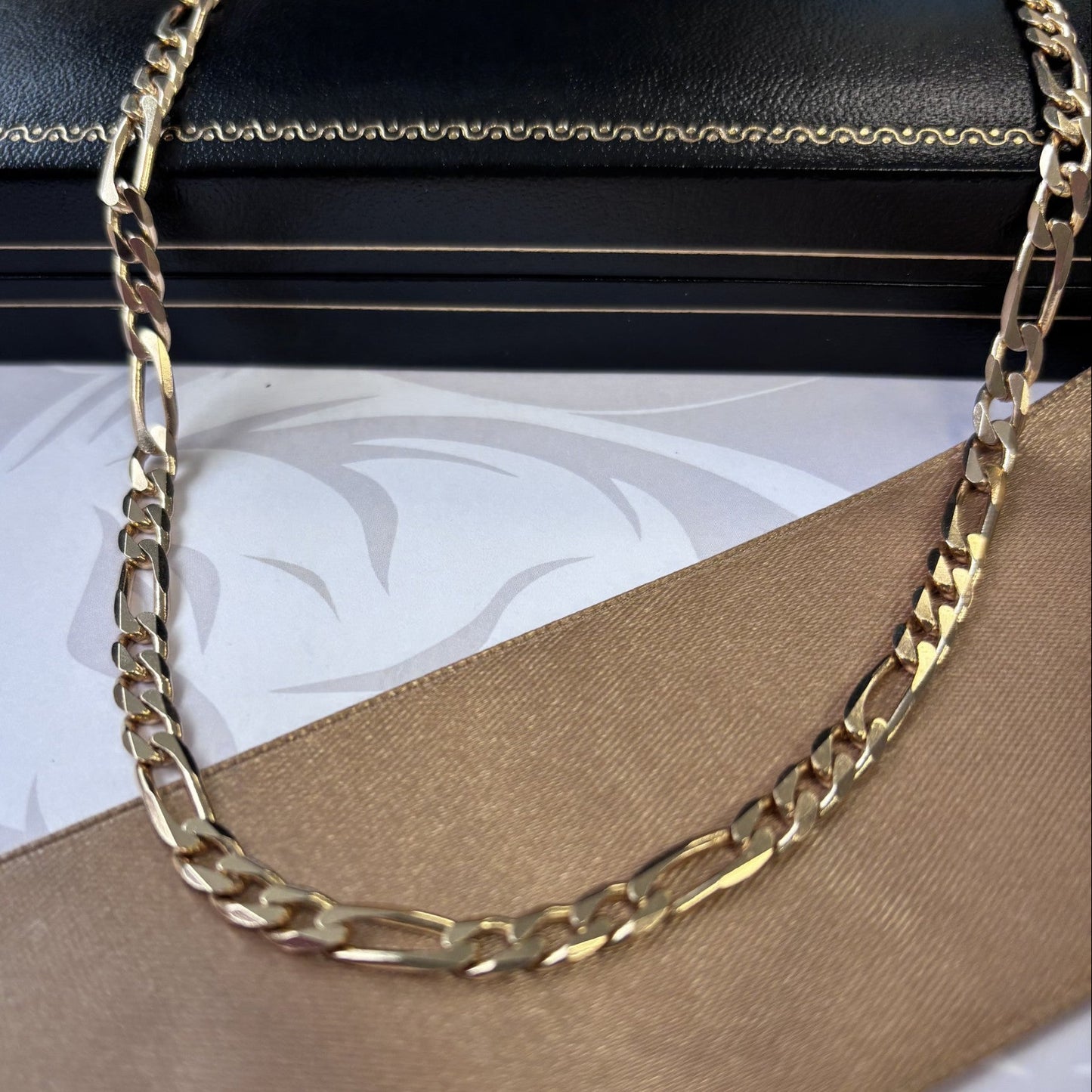 9ct Gold Figaro Chain Solid Gold – 24 Inch