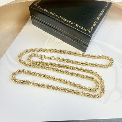 9ct Yellow Gold Rope Chain - 24 inch