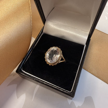 9ct Yellow Gold Pale Amethyst Statement Ring