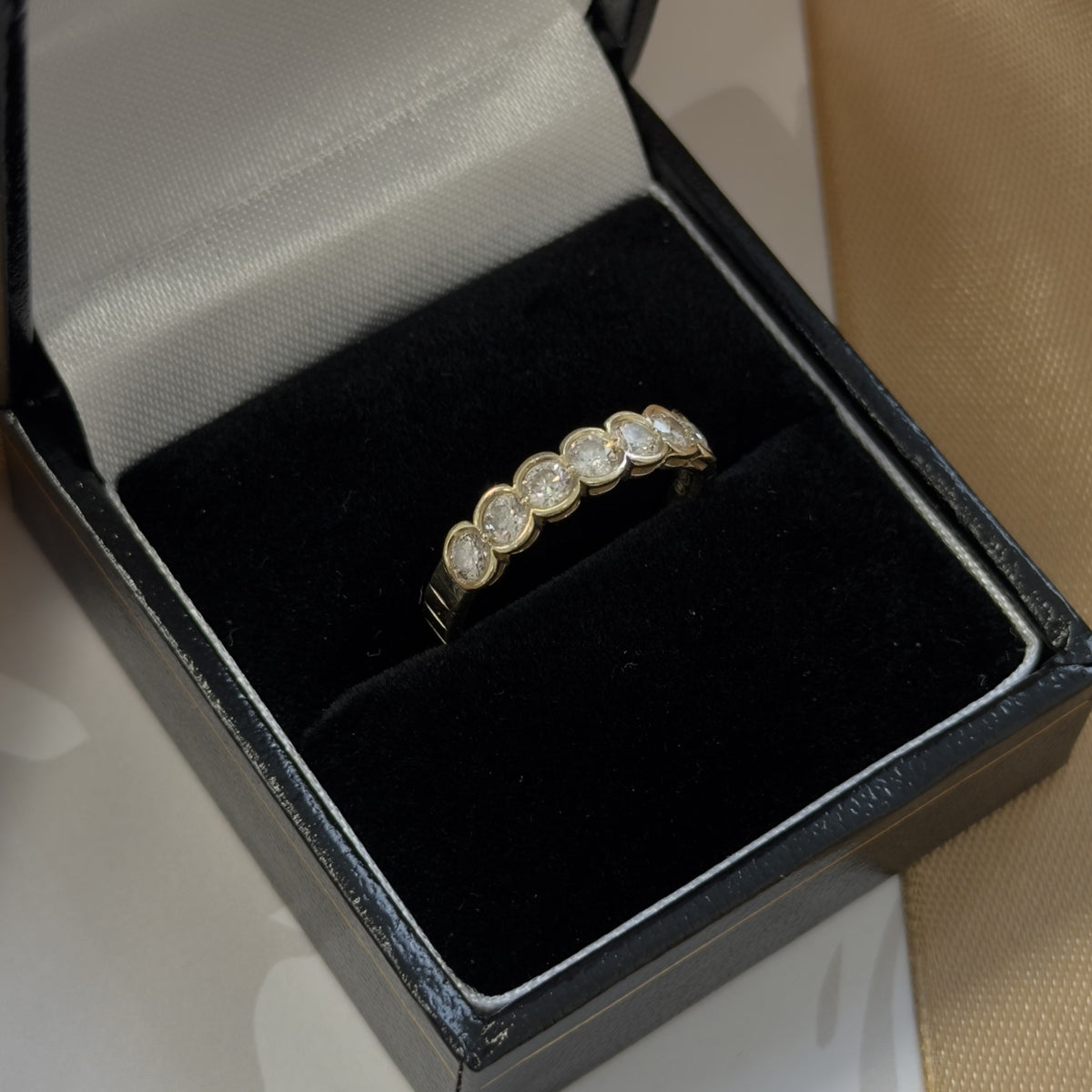 14ct Yellow Gold Seven Stone Diamond Ring