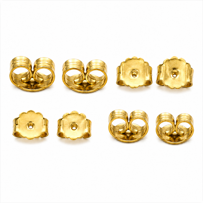 9ct Gold Butterfly Earring Backs Earring Scrolls