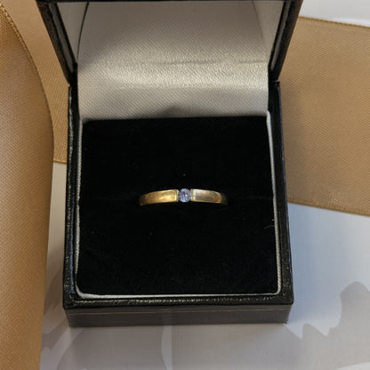 9ct Yellow Gold Tanzanite Solitaire Ring