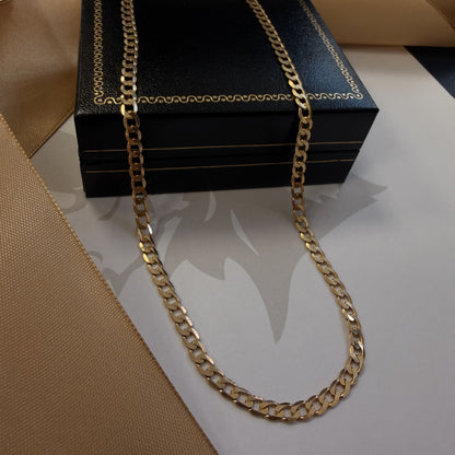 9ct Gold Curb Chain Sold Gold - 24 Inch