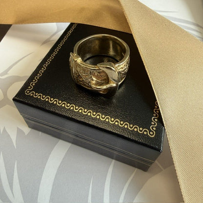 9ct Gold Buckle Ring Solid Gold Buckle Ring