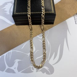 9ct Gold Figaro Chain Solid Gold – 24 Inch