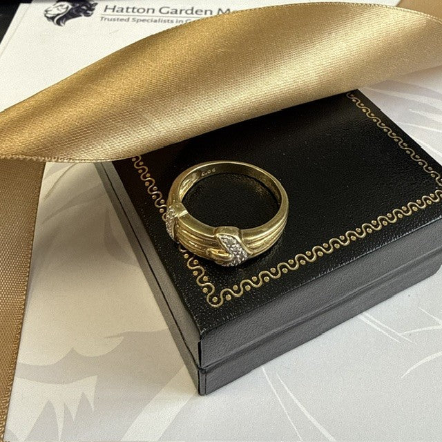 9ct Gold Buckle Ring Solid