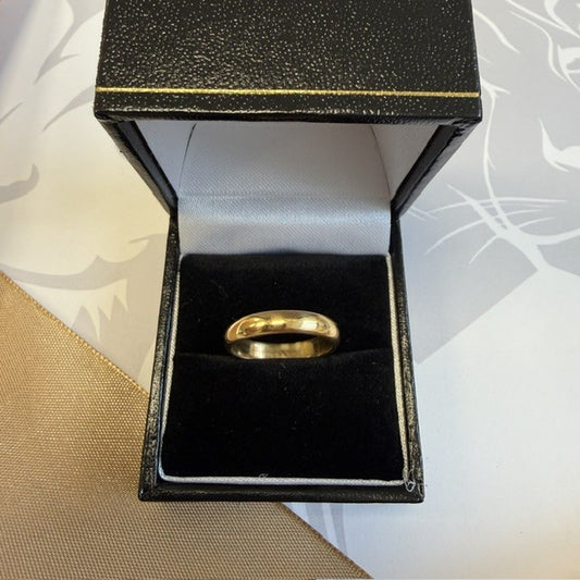 22ct Yellow Gold Wedding Ring 4mm D-Shaped