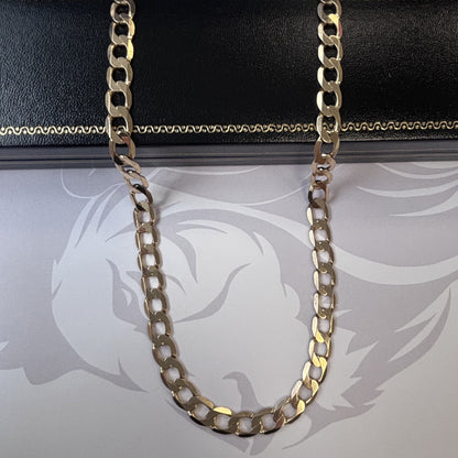 9ct Gold Curb Chain Solid Gold – 20 Inch