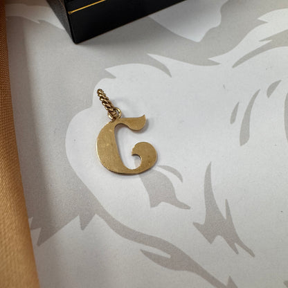 9ct Gold Letter G Initial Pendant