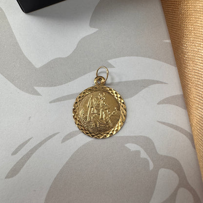 9ct Gold St Christopher Pendant