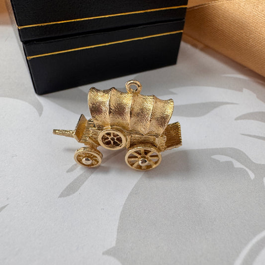 9ct Gold Covered Wagon Charm