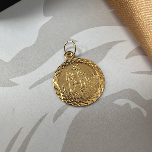 9ct Gold St Christopher Pendant