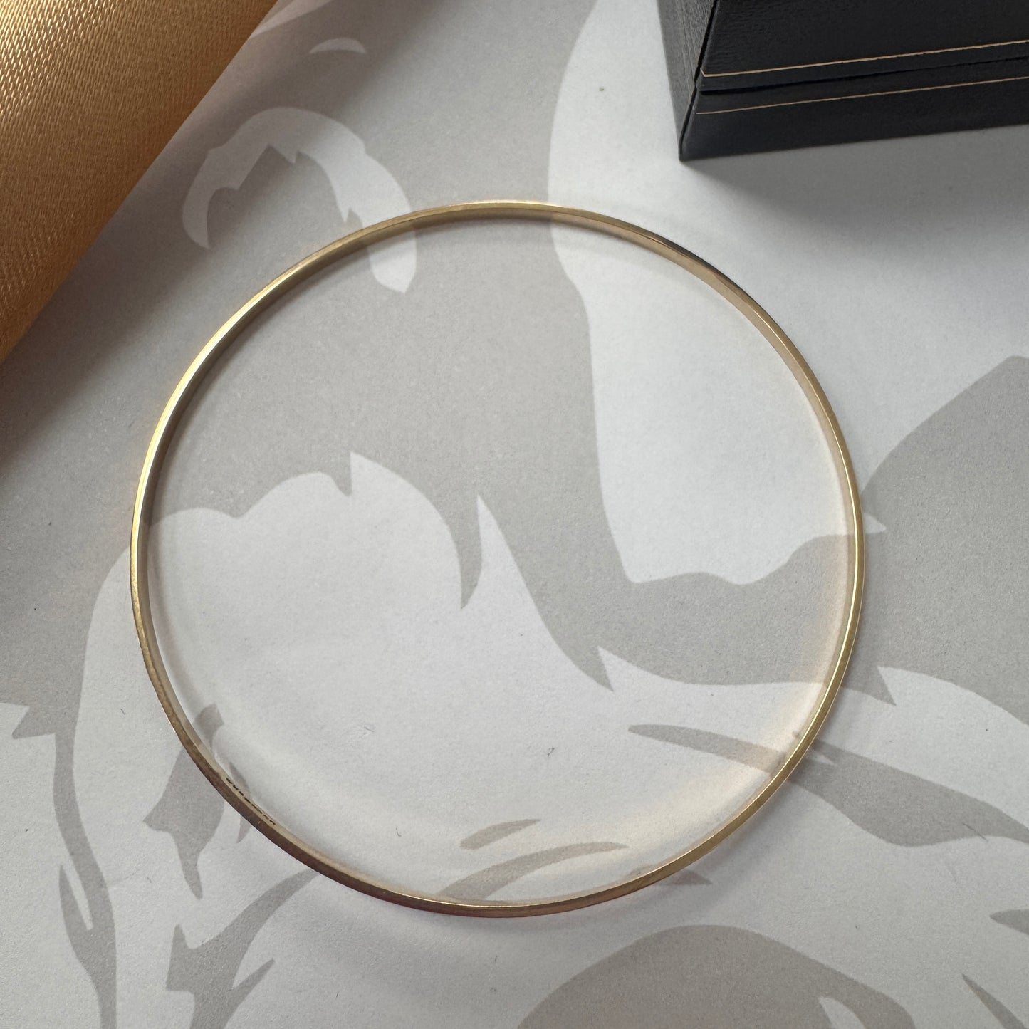 9ct Gold Detailed Engraved Bangle