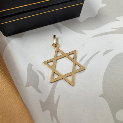 9ct Gold Star of David Pendant