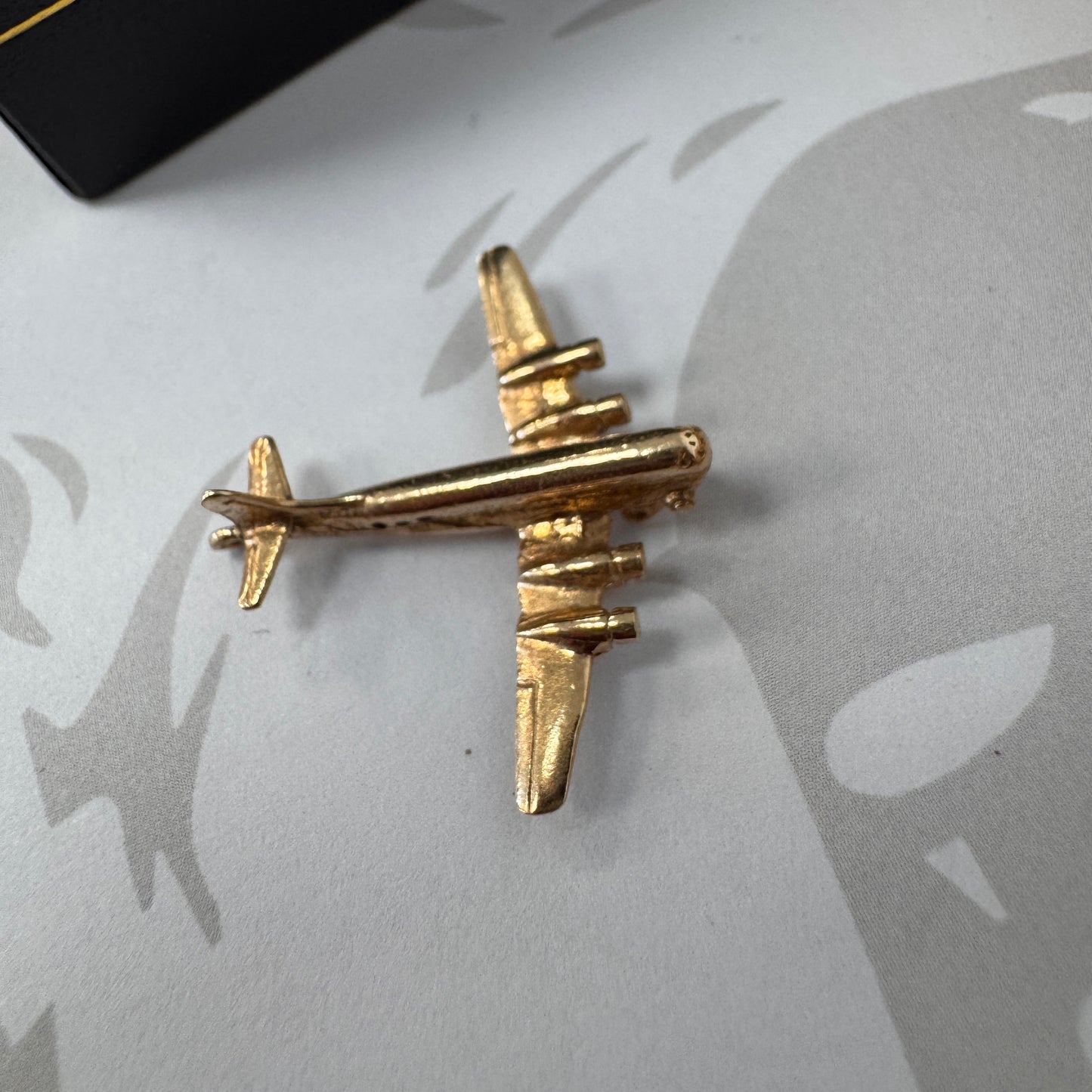 9ct Gold Aeroplane Charm Pendant