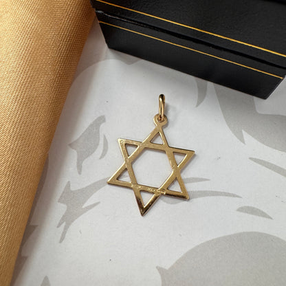 9ct Gold Star of David Pendant