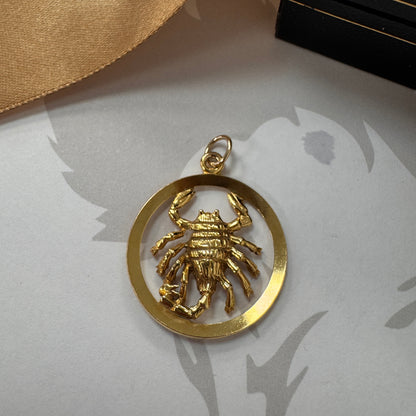 9ct Gold Scorpio Zodiac Pendant