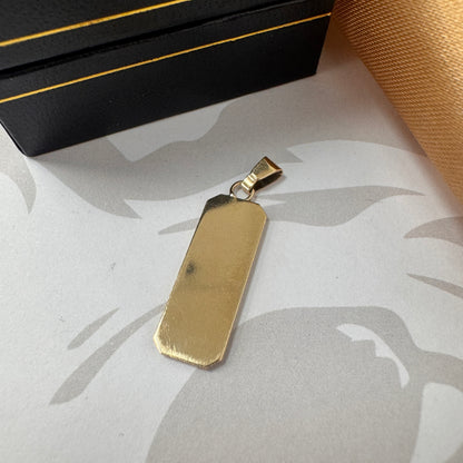 9ct Gold Ingot Pendant