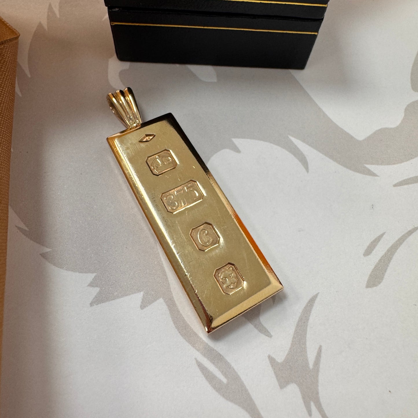 9ct Gold Ingot Pendant
