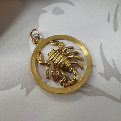 9ct Gold Scorpio Zodiac Pendant