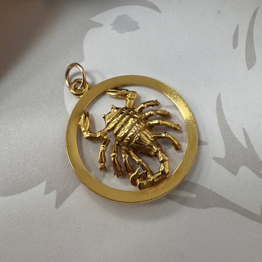 9ct Gold Scorpio Zodiac Pendant