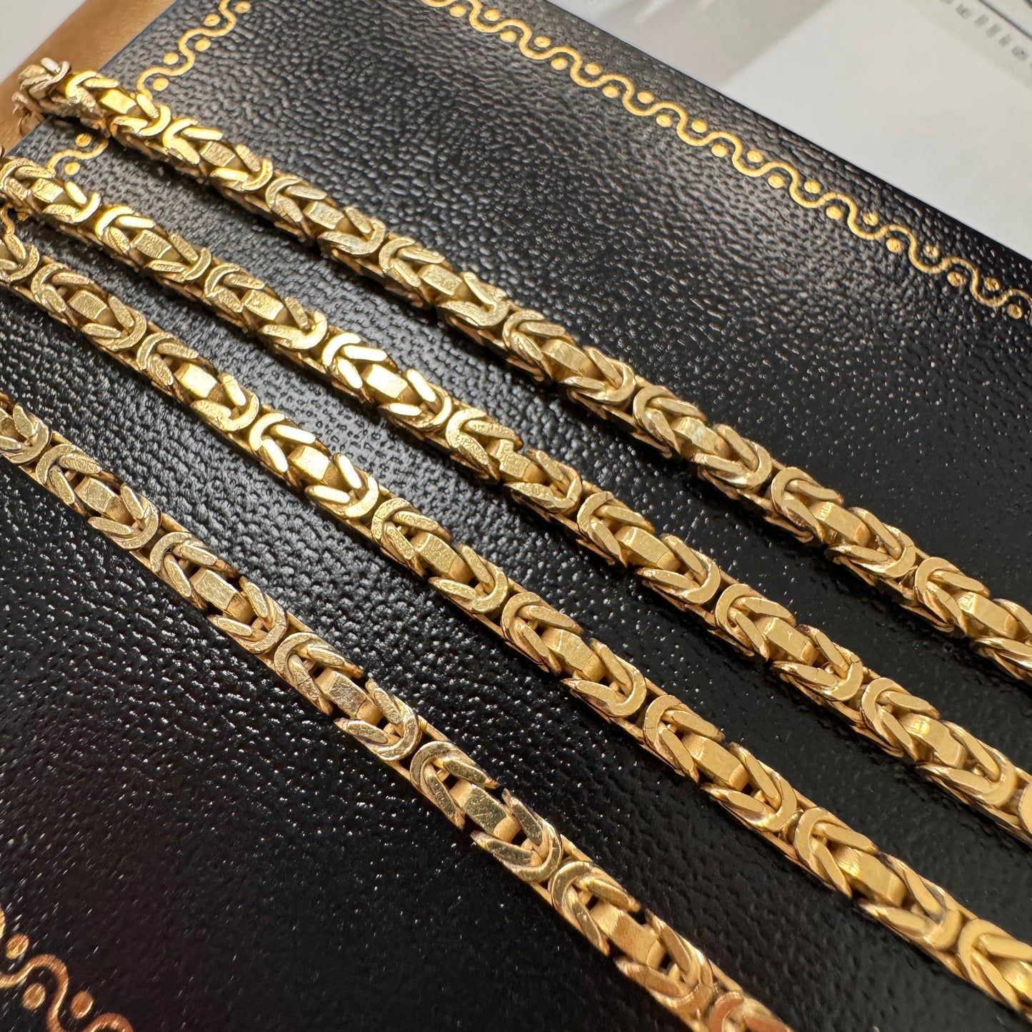 9ct Gold Byzantine Chain 31 Inch