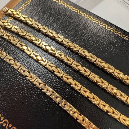 9ct Gold Byzantine Chain 31 Inch