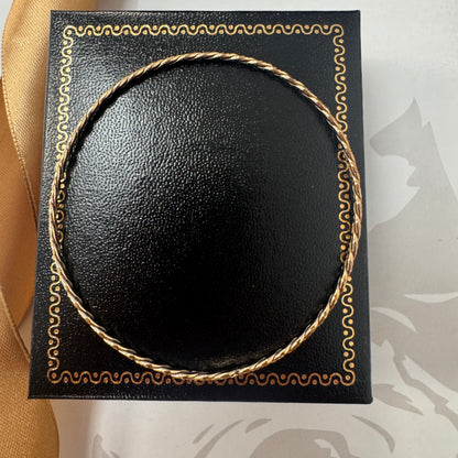 9ct Gold Twist Bangle
