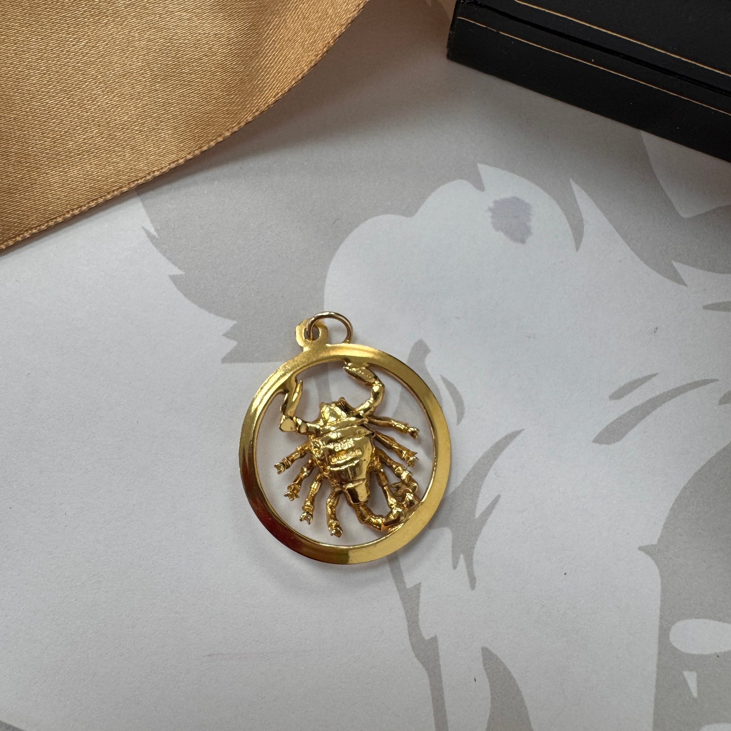 9ct Gold Scorpio Zodiac Pendant