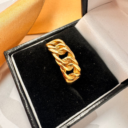 9ct Yellow Gold Curb Link Style Ring