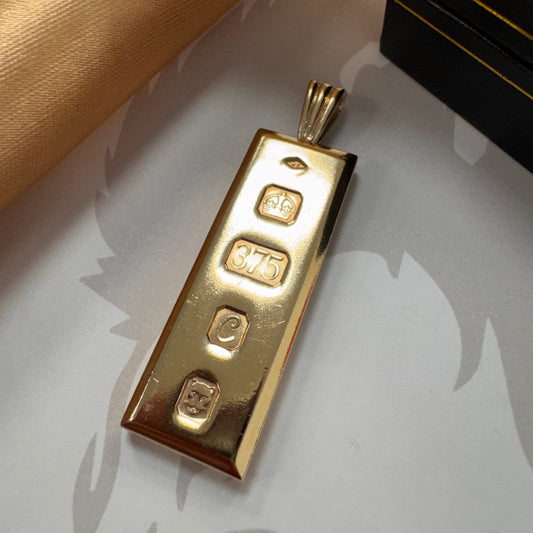 9ct Gold Ingot Pendant