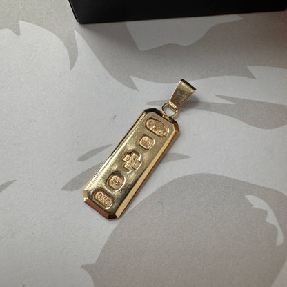 9ct Gold Ingot Pendant