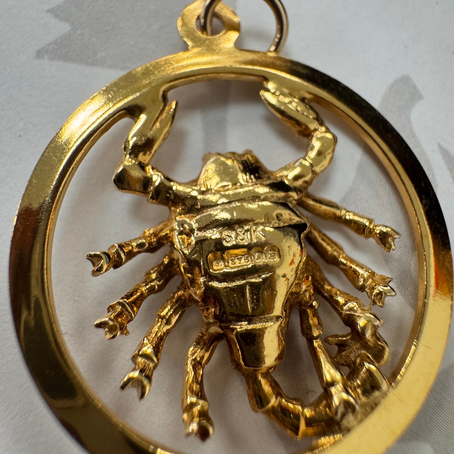 9ct Gold Scorpio Zodiac Pendant