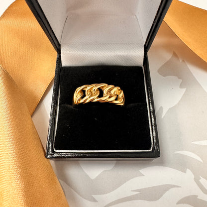 9ct Yellow Gold Curb Link Style Ring