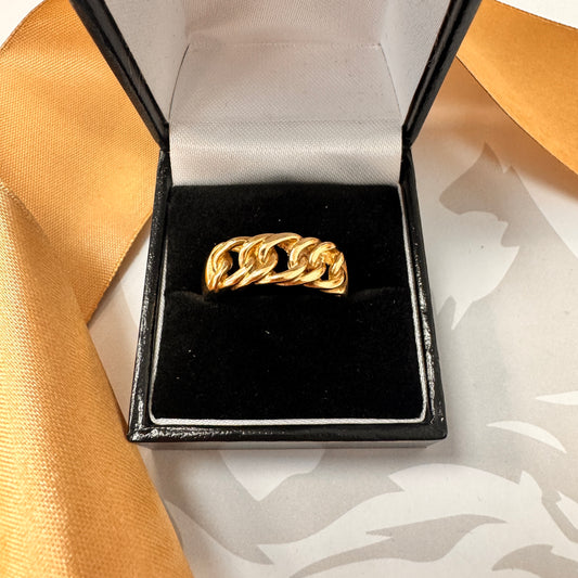 9ct Yellow Gold Curb Link Style Ring