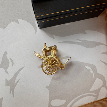 9ct Gold Horse-Drawn Carriage Charm