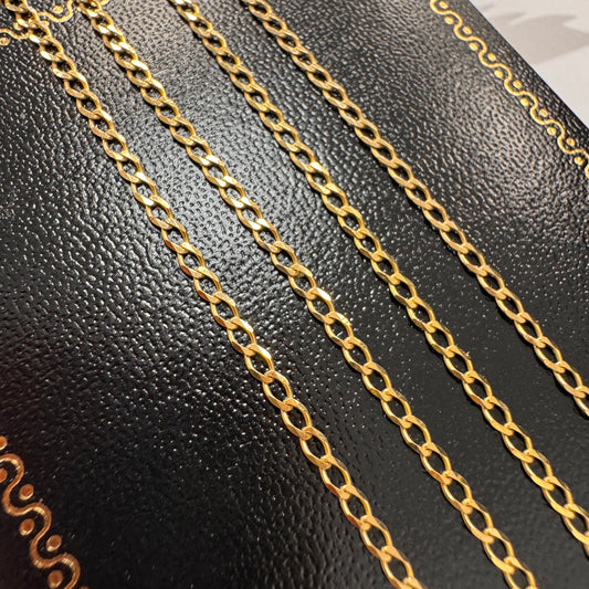 9ct Gold Fine Curb Chain 20 Inch