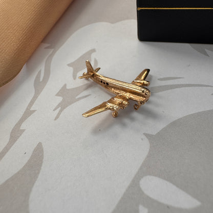 9ct Gold Aeroplane Charm Pendant
