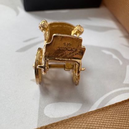 9ct Gold Horse-Drawn Carriage Charm