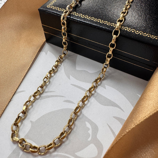 9ct Gold Belcher Chain 21 Inch