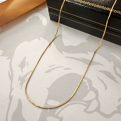 18ct Yellow Gold Fine Snake Chain Necklace