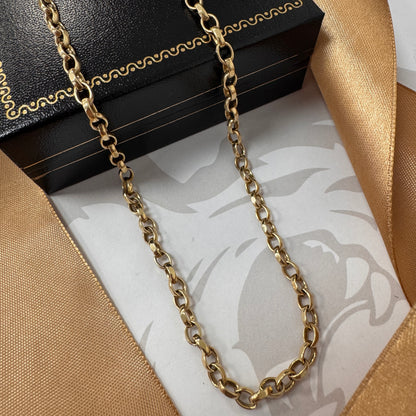 9ct Gold Belcher Chain 21 Inch