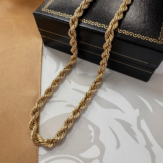 9ct Gold Rope Chain 20 Inch