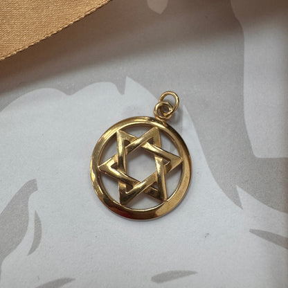 9ct Gold Star of David Pendant