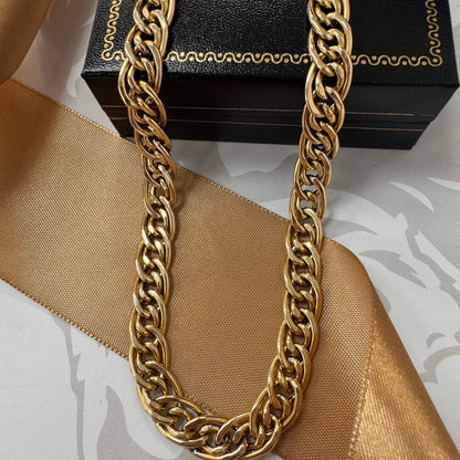 9ct Gold Double Curb Chain 18 Inch