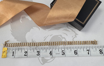 14ct Yellow Gold Diamond Tennis Bracelet – 7.5 Inches