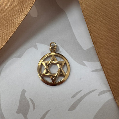 9ct Gold Star of David Pendant