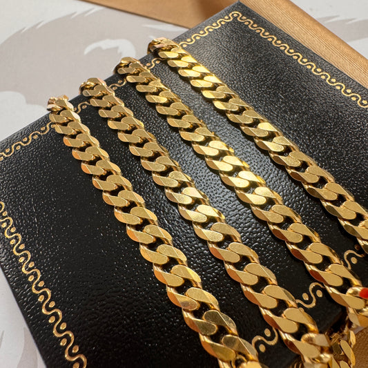 9ct Gold Curb Chain 26 Inch