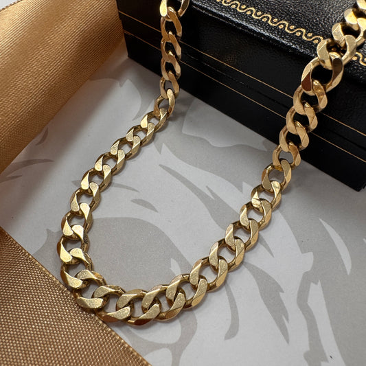 9ct Gold Curb Chain 26 Inch