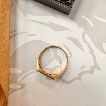 9ct Yellow Gold Diamond Signet Ring